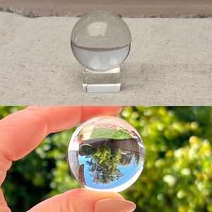 Crystal Ball 40 mm & Matching Crystal Stand Set / Divination / Scrying / Witchy